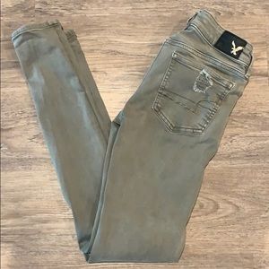 American Eagle Green Jegging
